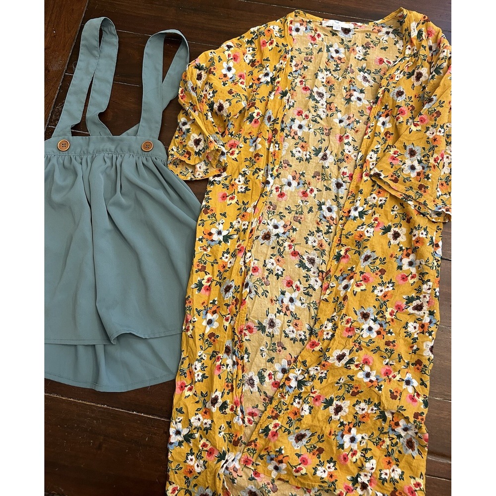 5T Bailey's Blossoms Suspender Skirt Small Peyton Bre Floral Kimono Lot